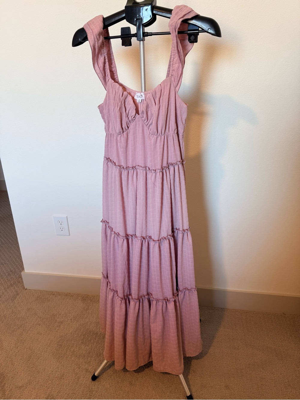 Le Lis Pink Tiered Maxi Dress